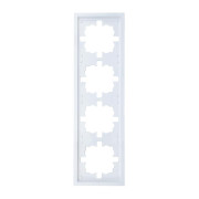 Рамка 4-мест. горизонт. ZIMA бел. LEZARD 704-0200-149