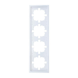 Рамка 4-мест. горизонт. ZIMA бел. LEZARD 704-0200-149