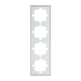 Рамка 4-мест. горизонт. ZIMA бел. LEZARD 704-0200-149