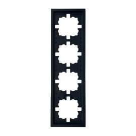 Рамка 4-мест. горизонт. ZIMA черн. бархат LEZARD 704-4200-149