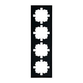 Рамка 4-мест. горизонт. ZIMA черн. бархат LEZARD 704-4200-149