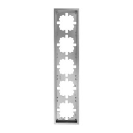 Рамка 5-мест. горизонт. ZIMA сер. матов. LEZARD 704-7400-150