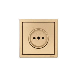 Розетка 1 мест. б/з ПБТ СП ZIMA IP20 16А безвинт. зажим зол. LEZARD 704-3688-121BQC