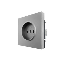 Розетка 1 мест. б/з ПБТ СП ZIMA IP20 16А безвинт. зажим сер. матов. LEZARD 704-7488-121BQC