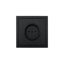 Розетка 1 мест. б/з ПБТ СП ZIMA IP20 16А безвинт. зажим черн. бархат LEZARD 704-4288-121BQC