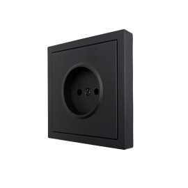Розетка 1 мест. б/з ПБТ СП ZIMA IP20 16А безвинт. зажим черн. бархат LEZARD 704-4288-121BQC