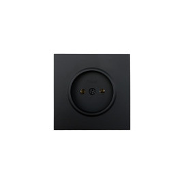 Розетка 1 мест. б/з ПБТ СП ZIMA IP20 16А безвинт. зажим черн. бархат LEZARD 704-4288-121BQC