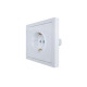Розетка 1-мест. с защитн.шторк. СП ZIMA IP20 16А ПБТ безвинт. зажим бел. LEZARD 704-0288-124BQC