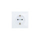 Розетка 1-мест. с защитн.шторк. СП ZIMA IP20 16А ПБТ безвинт. зажим бел. LEZARD 704-0288-124BQC