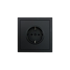 Розетка 1-мест. с защитн.шторк. ПБТ СП ZIMA IP20 10А безвинт. зажим черн. бархат LEZARD 704-4288-124BQC