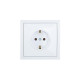 Розетка 1-мест. с/з ПБТ СП ZIMA безвинт. зажим бел. LEZARD 704-0288-122BQC