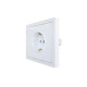 Розетка 1-мест. с/з ПБТ СП ZIMA безвинт. зажим бел. LEZARD 704-0288-122BQC