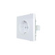 Розетка 1-мест. с/з ПБТ СП ZIMA безвинт. зажим бел. LEZARD 704-0288-122BQC