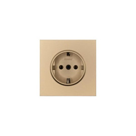 Розетка 1-мест. с/з ПБТ СП ZIMA IP20 10А безвинт. зажим зол. LEZARD 704-3688-122BQC