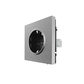 Розетка 1-мест. с/з ПБТ СП ZIMA IP20 16А безвинт. зажим сер. матов. LEZARD 704-7488-122BQC