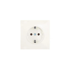 Розетка 1-мест. с/з ПБТ СП ZIMA IP20 16А безвинт. зажим слон. кость LEZARD 704-9088-122BQC