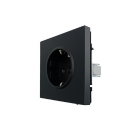 Розетка 1-мест. с/з ПБТ СП ZIMA IP20 16А безвинт. зажим черн. бархат LEZARD 704-4288-122BQC