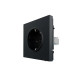 Розетка 1-мест. с/з ПБТ СП ZIMA IP20 16А безвинт. зажим черн. бархат LEZARD 704-4288-122BQC