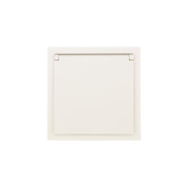 Розетка 1-мест. с/з с крышкой ПБТ СП ZIMA IP20 16А безвинт. зажим слон. кость LEZARD 704-9088-123BQC