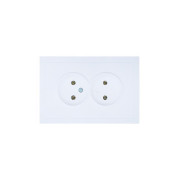 Розетка 2-мест. б/з СП ZIMA IP20 16А ПБТ безвинт. зажим бел. LEZARD 704-0200-128BQC