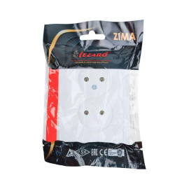 Розетка 2-мест. б/з СП ZIMA IP20 16А ПБТ безвинт. зажим бел. LEZARD 704-0200-128BQC