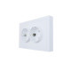 Розетка 2-мест. с/з СП ZIMA IP20 16А ПБТ безвинт. зажим бел. LEZARD 704-0200-127BQC
