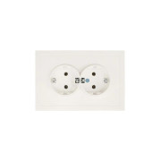 Розетка 2-мест. с/з СП ZIMA IP20 16А ПБТ безвинт. зажим слон. кость LEZARD 704-9000-127BQC