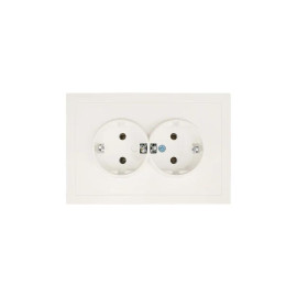 Розетка 2-мест. с/з СП ZIMA IP20 16А ПБТ безвинт. зажим слон. кость LEZARD 704-9000-127BQC