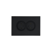 Розетка 2-мест. с/з СП ZIMA IP20 16А ПБТ безвинт. зажим черн. бархат LEZARD 704-4200-127BQC