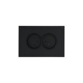 Розетка 2-мест. с/з СП ZIMA IP20 16А ПБТ безвинт. зажим черн. бархат LEZARD 704-4200-127BQC