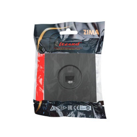 Розетка компьютерная 1-мест. СП ZIMA IP20 черн. бархат LEZARD 704-4288-140