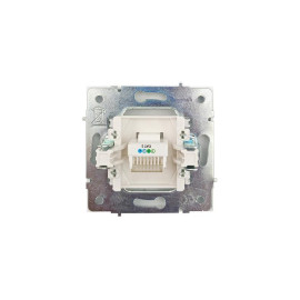 Розетка телефонная евро СП ZIMA IP20 бел. LEZARD 704-0288-137