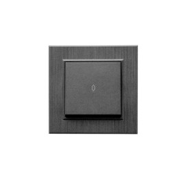 Выключатель проходной 1-клав. Karea LINE STAR дым. металлик Makel 86050005