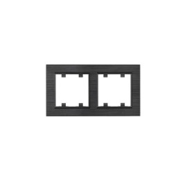 Рамка 2-м Karea LINE STAR дым. металлик Makel 86050702