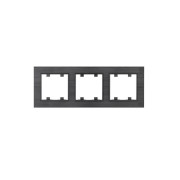 Рамка 3-м Karea LINE STAR дым. металлик Makel 86050703