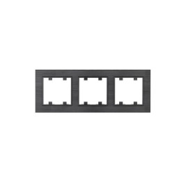 Рамка 3-м Karea LINE STAR дым. металлик Makel 86050703