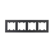 Рамка 4-м Karea LINE STAR дым. металлик Makel 86050704