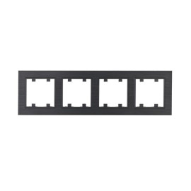 Рамка 4-м Karea LINE STAR дым. металлик Makel 86050704