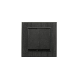 Выключатель 2-клав. Karea LINE STAR чер. Makel 86054003