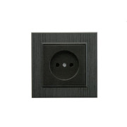 Розетка 1-м Karea LINE STAR без заземл. чер. Makel 86054022