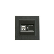 Розетка компьютерная CAT 5+гнездо Karea LINE STAR чер. Makel 86054035