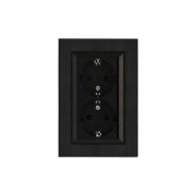 Розетка 2-я Karea LINE STAR с заземл. чер. Makel 86054082