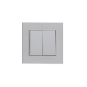 Выключатель 2-клав. Karea LINE STAR жемчуж. Makel 86100003