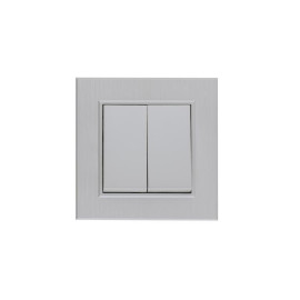 Выключатель 2-клав. Karea LINE STAR жемчуж. Makel 86100003