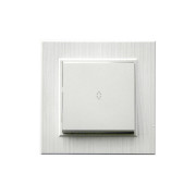 Выключатель проходной 1-клав. Karea LINE STAR жемчуж. Makel 86100005