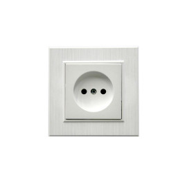 Розетка 1-м Karea LINE STAR без заземл. жемчуж. Makel 86100022