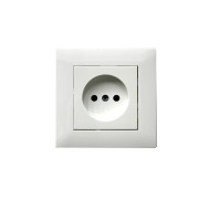 Розетка 1-м Karea RIZZ без заземл. керамика бел. Makel 88001002