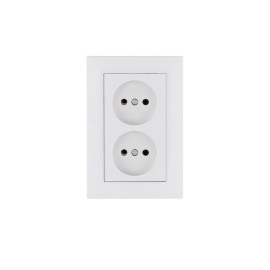 Розетка 2-я Karea RIZZ без заземл. бел. Makel 88001017