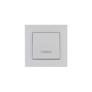 Выключатель 1-клав. с подсветкой Karea RIZZ бел. Makel 88001021