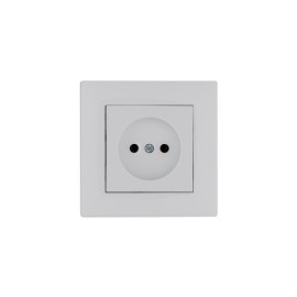 Розетка 1-м Karea RIZZ без заземл. бел. Makel 88001022